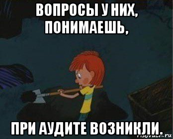 вопросы у них, понимаешь, при аудите возникли., Мем  Дядя Федор закапывает