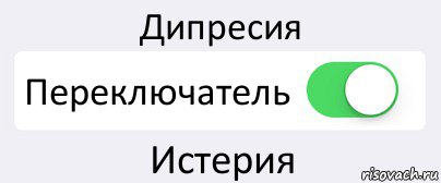 Дипресия Переключатель Истерия, Комикс Переключатель