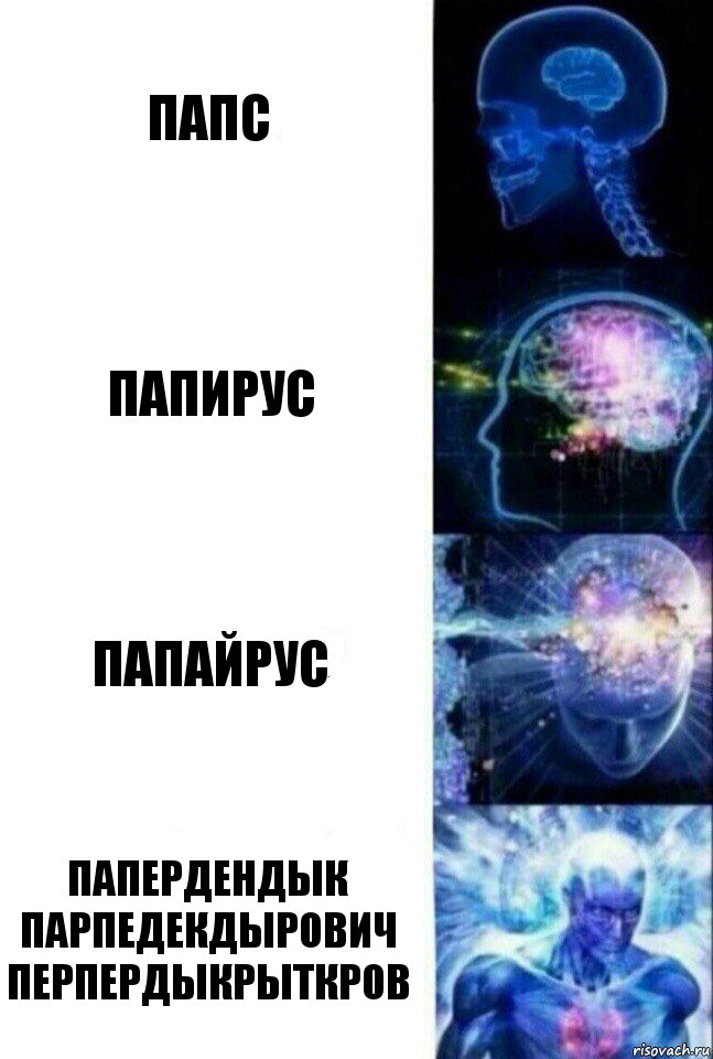 Папс Папирус Папайрус Папердендык Парпедекдырович Перпердыкрыткров, Комикс  Сверхразум