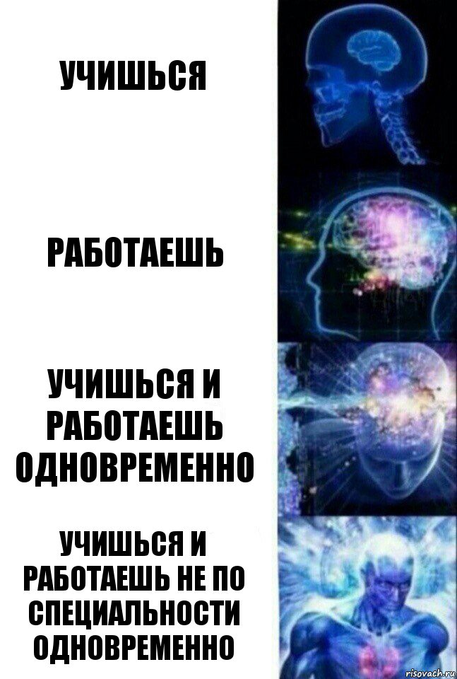 учишься работаешь учишься и работаешь одновременно учишься и работаешь НЕ ПО СПЕЦИАЛЬНОСТИ одновременно, Комикс  Сверхразум