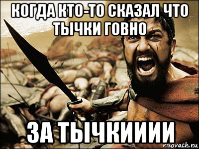 когда кто-то сказал что тычки говно за тычкииии, Мем Это Спарта