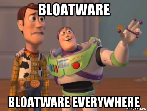 bloatware bloatware everywhere, Мем Hints hints everywhere