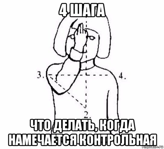 4 шага что делать, когда намечается контрольная, Мем  Перекреститься