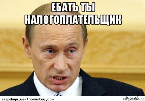 ебать ты налогоплательщик , Мем  Путин