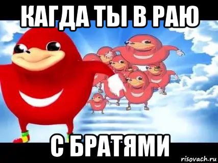 кагда ты в раю с братями, Мем Уганда наклз