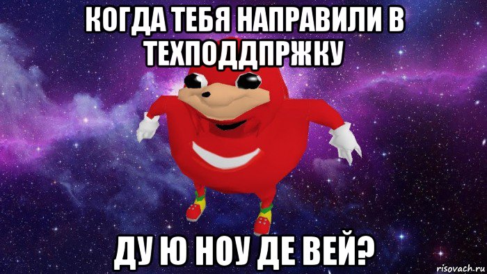 когда тебя направили в техподдпржку ду ю ноу де вей?, Мем Угандский Наклз