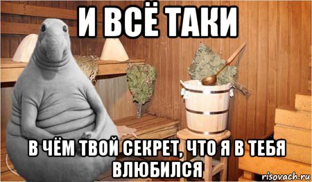 и всё таки в чём твой секрет, что я в тебя влюбился