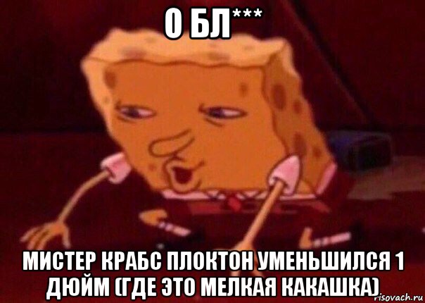 о бл*** мистер крабс плоктон уменьшился 1 дюйм (где это мелкая какашка), Мем    Bettingmemes