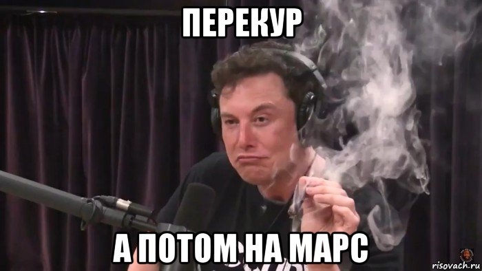 перекур а потом на марс, Мем Илон Маск