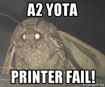 a2 yota printer fail!, Мем Матылёк