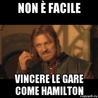 non è facile vincere le gare come hamilton