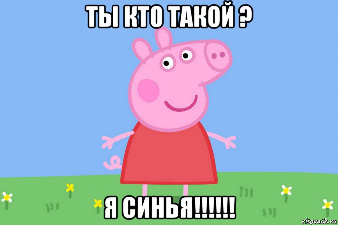 ты кто такой ? я синья!!!!!!, Мем Пеппа