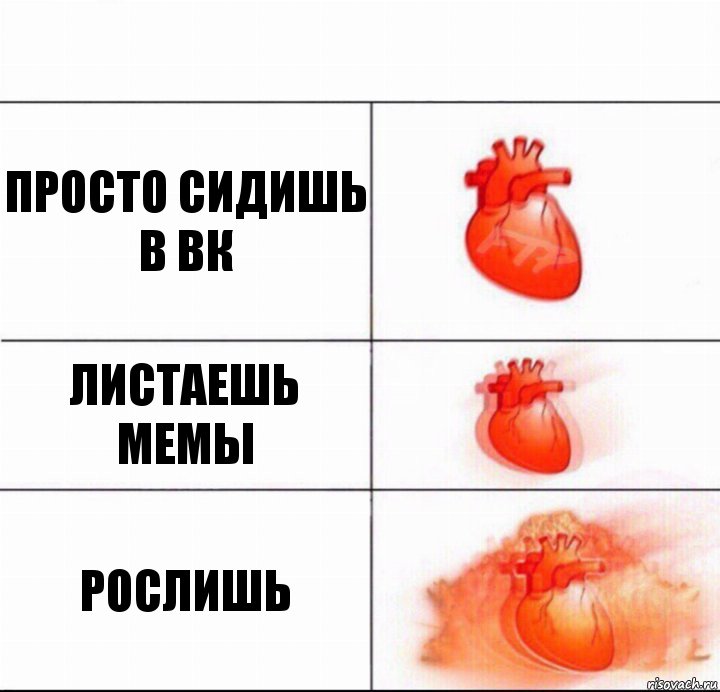 Просто сидишь в ВК Листаешь мемы Рослишь, Комикс  Расширяюшее сердце