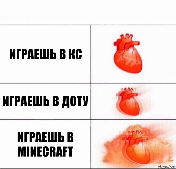 играешь в кс играешь в доту играешь в Minecraft, Комикс  Расширяюшее сердце