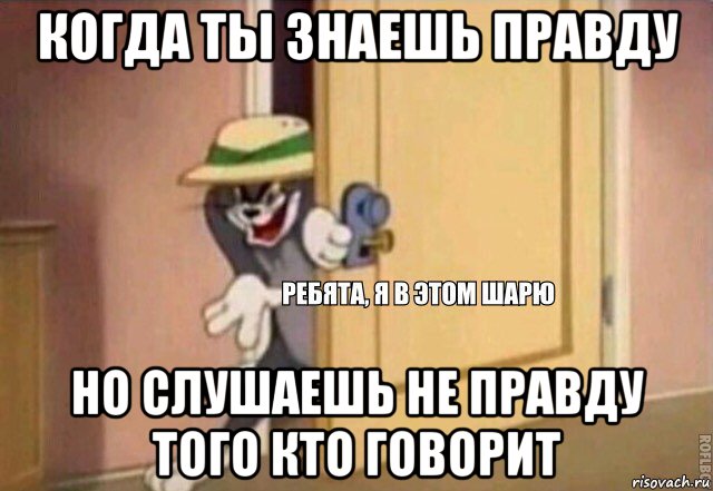 когда ты знаешь правду но слушаешь не правду того кто говорит, Мем    Ребята я в этом шарю