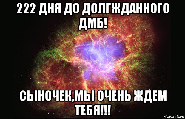 222 дня до долгжданного дмб! сыночек,мы очень ждем тебя!!!