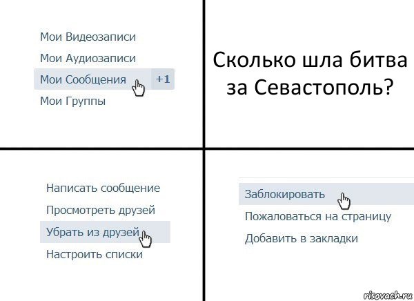 Сколько шла битва за Севастополь?, Комикс  Удалить из друзей