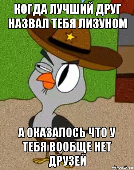 когда лучший друг назвал тебя лизуном а оказалось что у тебя вообще нет друзей, Мем    Упоротая сова