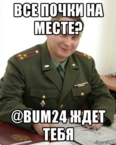 все почки на месте? @bum24 ждет тебя, Мем Военком (полковник)