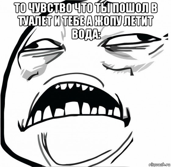 то чувство что ты пошол в туалет и тебе а жопу летит вода: , Мем  Это неловкое чувство