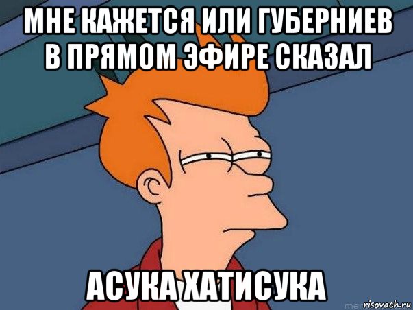 мне кажется или губерниев в прямом эфире сказал асука хатисука, Мем  Фрай (мне кажется или)