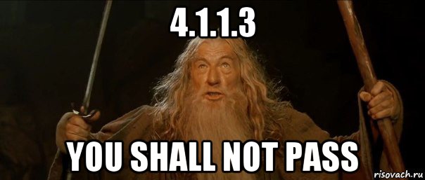 4.1.1.3 you shall not pass, Мем Гендальф (Ты не пройдешь)