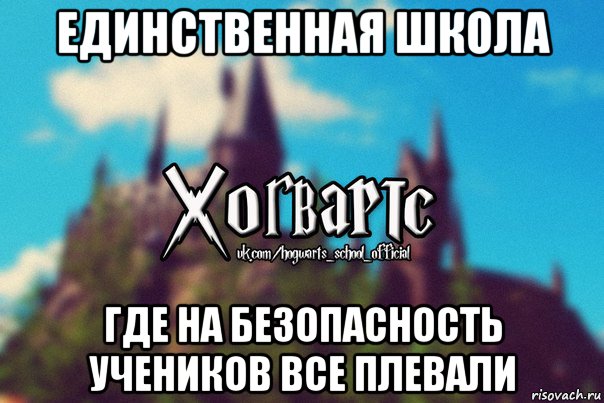 единственная школа где на безопасность учеников все плевали, Мем Хогвартс