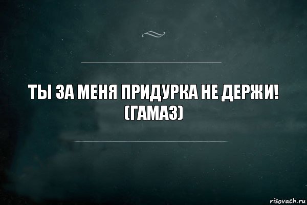 Ты ЗА МЕНЯ ПРИДУРКА НЕ ДЕРЖИ!
(Гамаз), Комикс Игра Слов