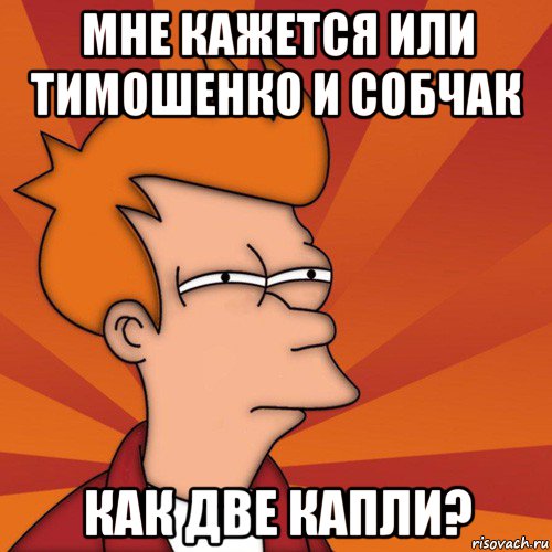 мне кажется или тимошенко и собчак как две капли?, Мем Мне кажется или (Фрай Футурама)