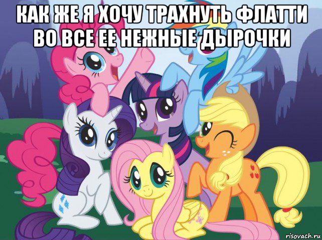 как же я хочу трахнуть флатти во все ее нежные дырочки , Мем My little pony