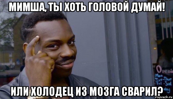 мимша, ты хоть головой думай! или холодец из мозга сварил?, Мем Не делай не будет