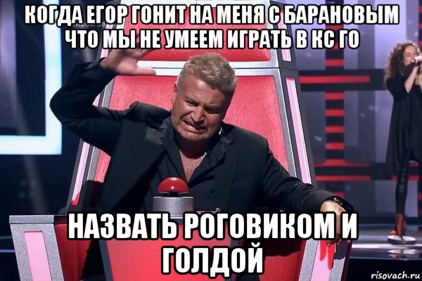 когда егор гонит на меня с барановым что мы не умеем играть в кс го назвать роговиком и голдой, Мем   Отчаянный Агутин