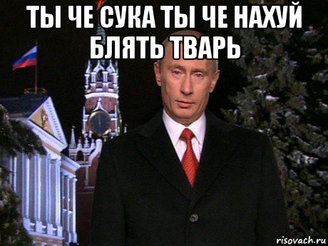 ты че сука ты че нахуй блять тварь , Мем Путин НГ