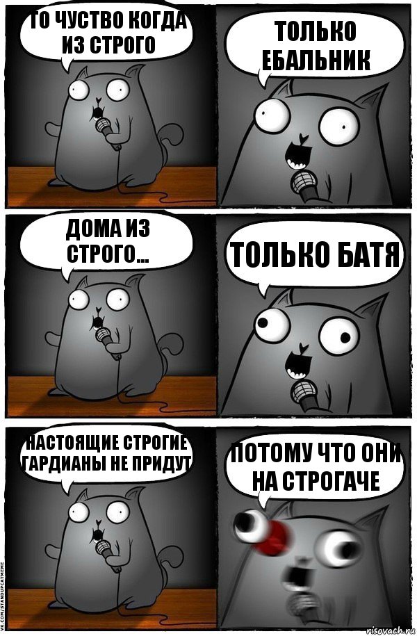 То чуство когда из строго только ебальник Дома из строго... только батя Настоящие строгие гардианы не придут потому что они на строгаче