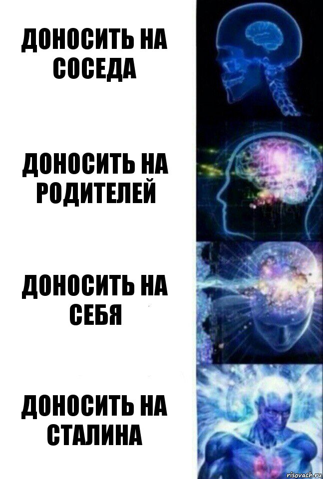 Доносить на соседа Доносить на родителей Доносить на себя Доносить на Сталина, Комикс  Сверхразум