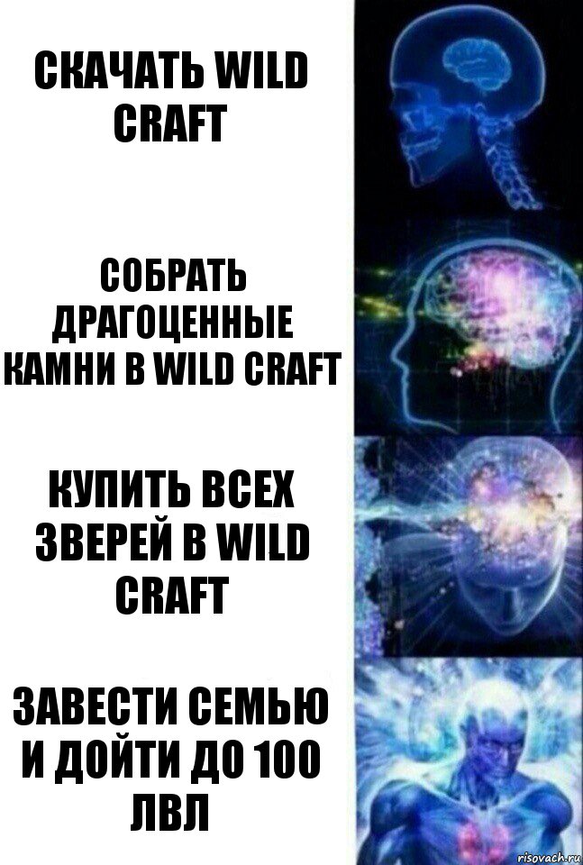 скачать wild craft собрать драгоценные камни в wild craft купить всех зверей в wild craft завести семью и дойти до 100 лвл, Комикс  Сверхразум