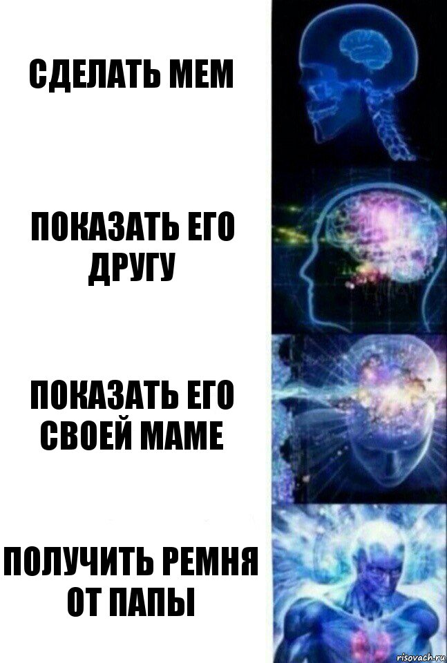 сделать мем показать его другу показать его своей маме получить ремня от папы, Комикс  Сверхразум
