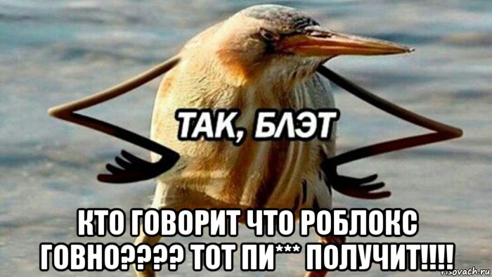  кто говорит что роблокс говно???? тот пи*** получит!!!!, Мем  Так блэт