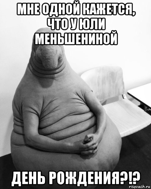 мне одной кажется, что у юли меньшениной день рождения?!?, Мем  Ждун