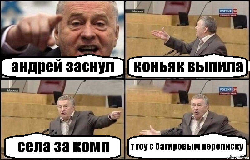 андрей заснул коньяк выпила села за комп т гоу с багировым переписку, Комикс Жириновский