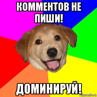 комментов не пиши! доминируй!, Мем Advice Dog