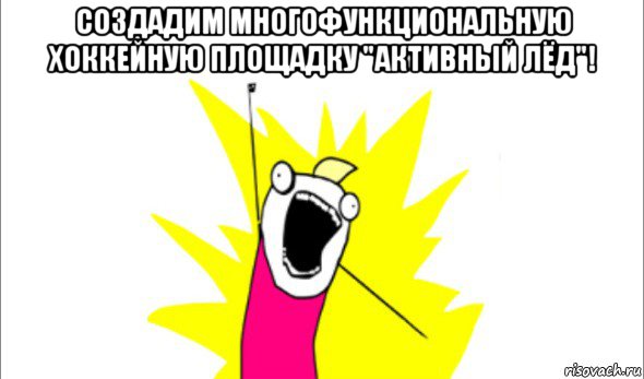 создадим многофункциональную хоккейную площадку "активный лёд"! 