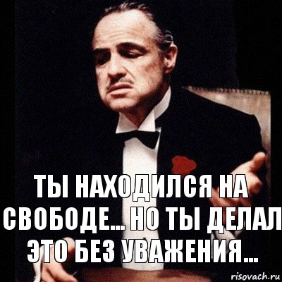 Ты находился на свободе... но ты делал это без уважения..., Комикс Дон Вито Корлеоне 1