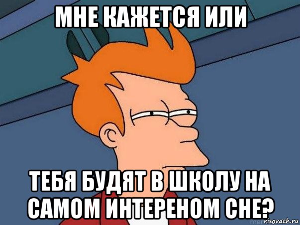 мне кажется или тебя будят в школу на самом интереном сне?, Мем  Фрай (мне кажется или)