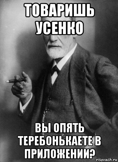 товаришь усенко вы опять теребонькаете в приложении?, Мем    Фрейд