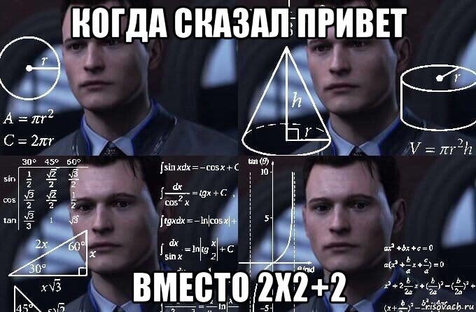 когда сказал привет вместо 2х2+2