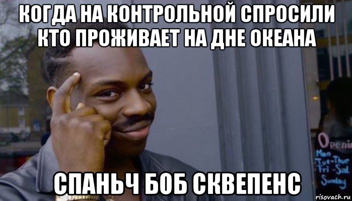 когда на контрольной спросили кто проживает на дне океана спаньч боб сквепенс, Мем Не делай не будет