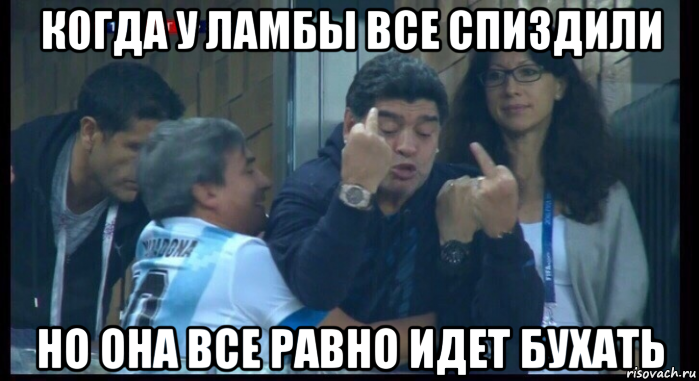 когда у ламбы все спиздили но она все равно идет бухать, Мем  Нигерия Аргентина