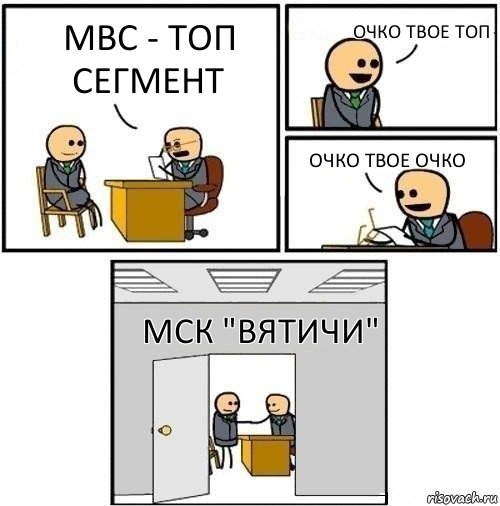 Мвс - топ сегмент Очко твое топ Очко твое очко МСК "Вятичи", Комикс  Приняты