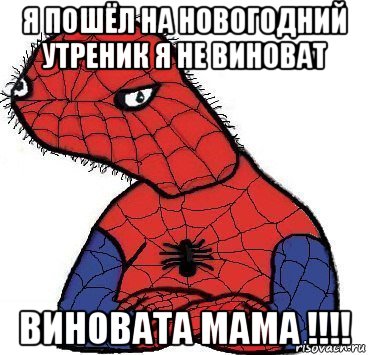 я пошёл на новогодний утреник я не виноват виновата мама !!!!